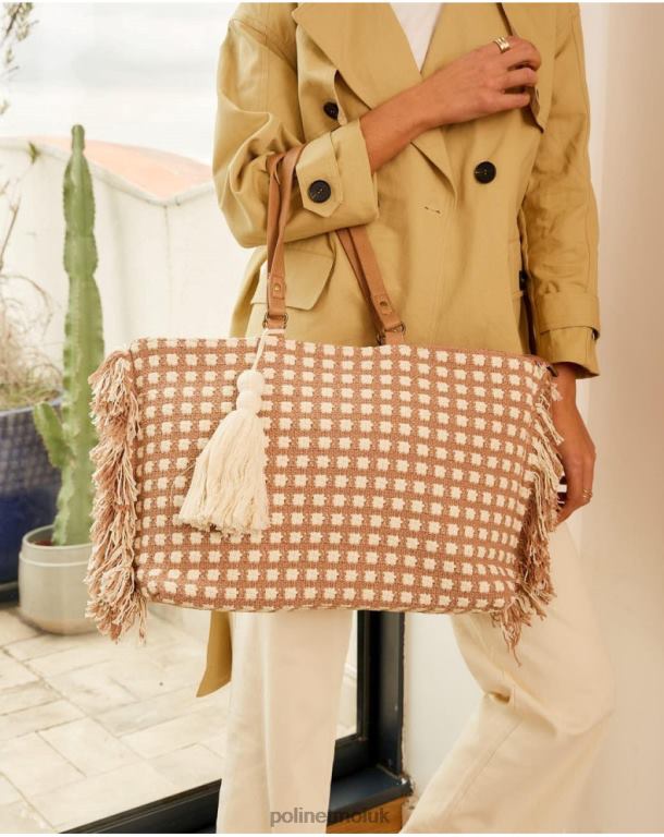 Accessories Polin et moi Pompones Estefania bag camel J4DB6396