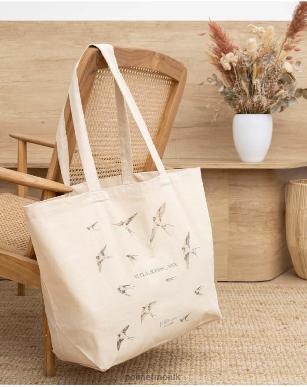 Accessories Polin et moi Solidarity Bag ''The flared of the swallows'' Beige J4DB6376