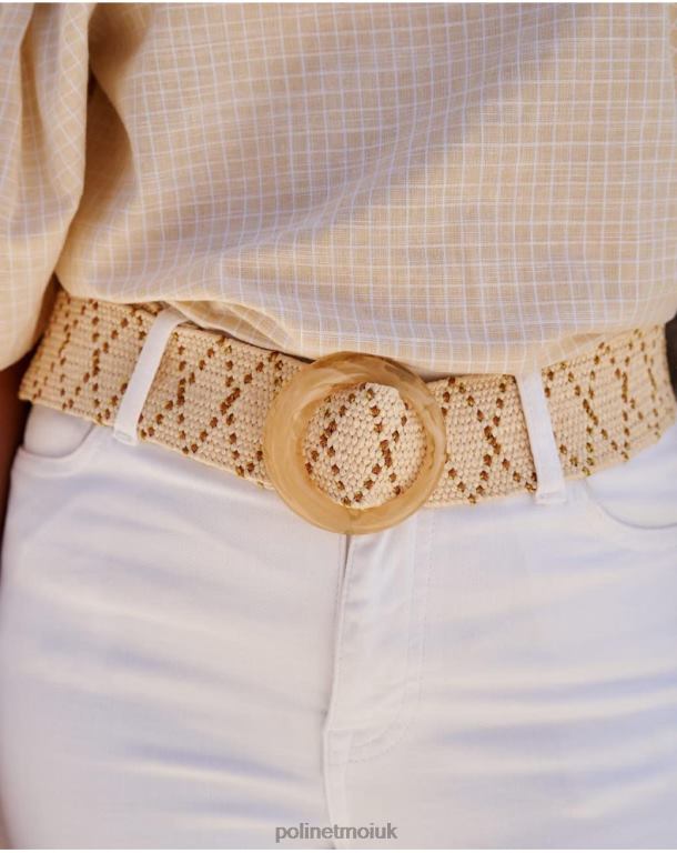Accessories Polin et moi Raffia Rumbi Belt WHITE J4DB6382