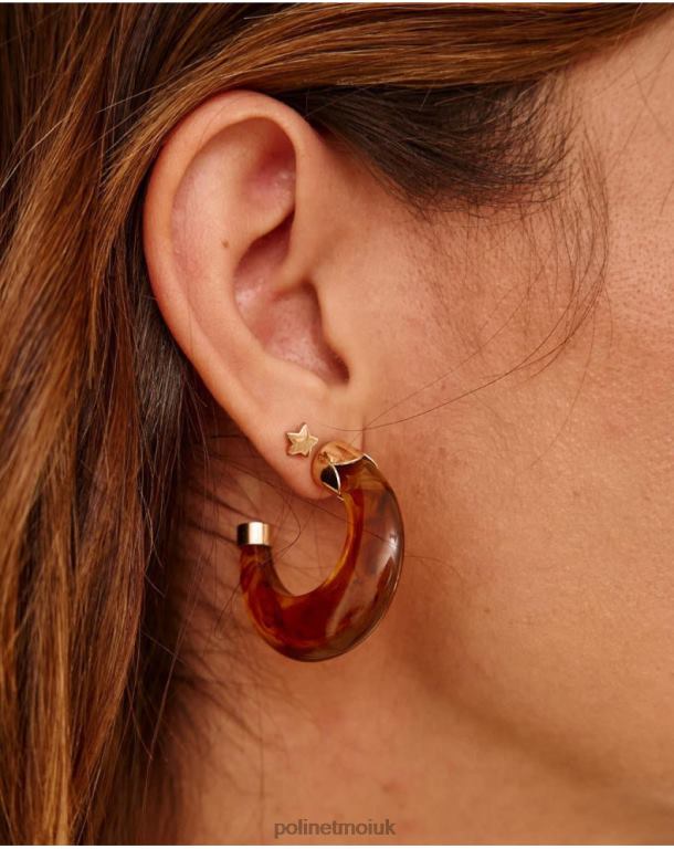 Accessories Polin et moi Earring Carey Luba camel J4DB6391