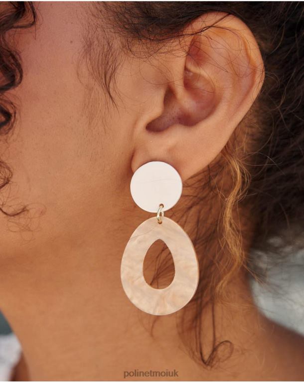 Accessories Polin et moi Narta Acrylic Earrings Nude J4DB6369