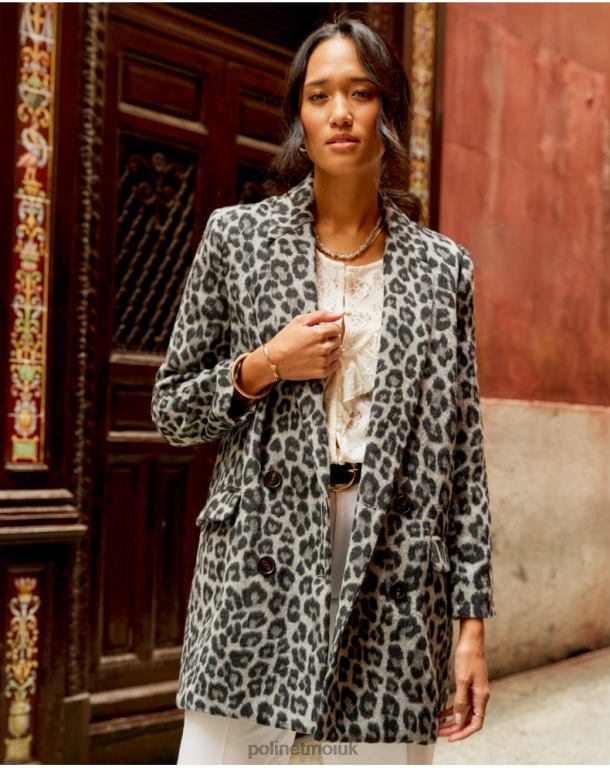 Clothing Polin et moi Animal Coat Print Galilee MARENGO GRAY J4DB6367