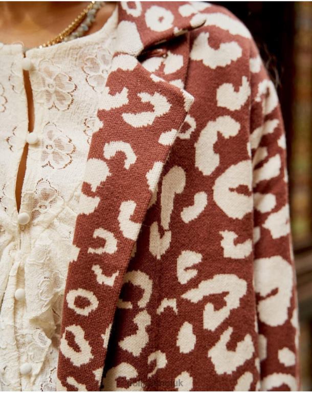 Clothing Polin et moi Animal Coat Print Nere Brown J4DB6368