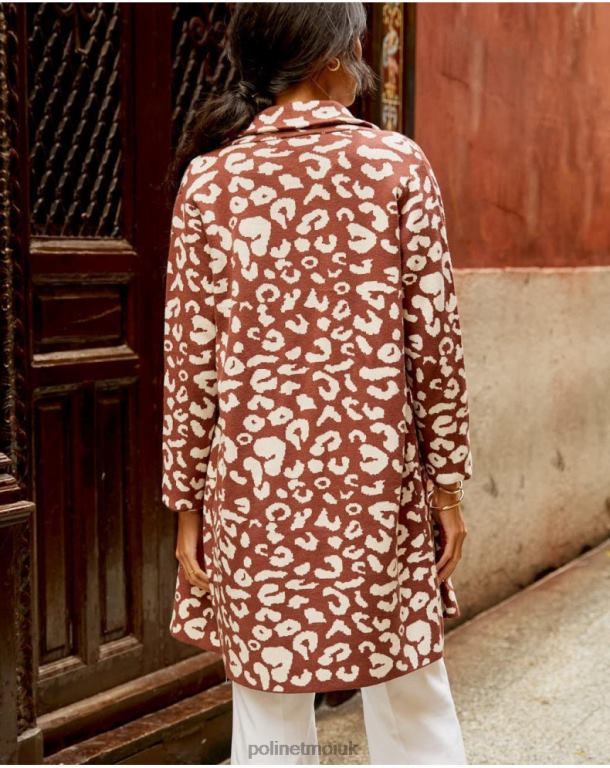 Clothing Polin et moi Animal Coat Print Nere Brown J4DB6368