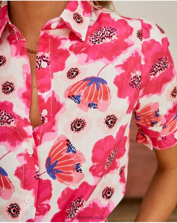 Clothing Polin et moi Arlene Floral Shirt Raspberry J4DB6193