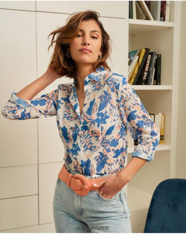 Clothing Polin et moi Aura Flowers Shirt DENIM J4DB6218