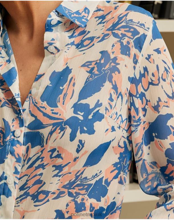 Clothing Polin et moi Aura Flowers Shirt DENIM J4DB6218