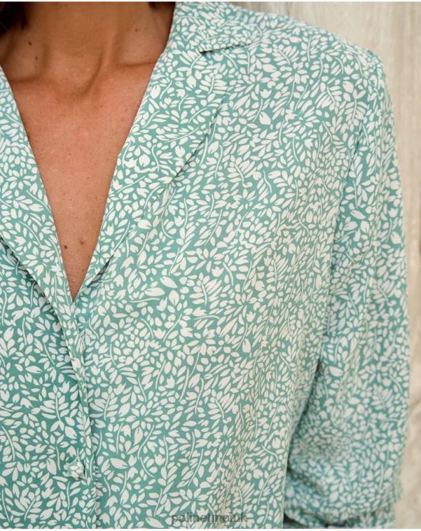 Clothing Polin et moi Ayana Floral Shirt Eucalyptus J4DB6184
