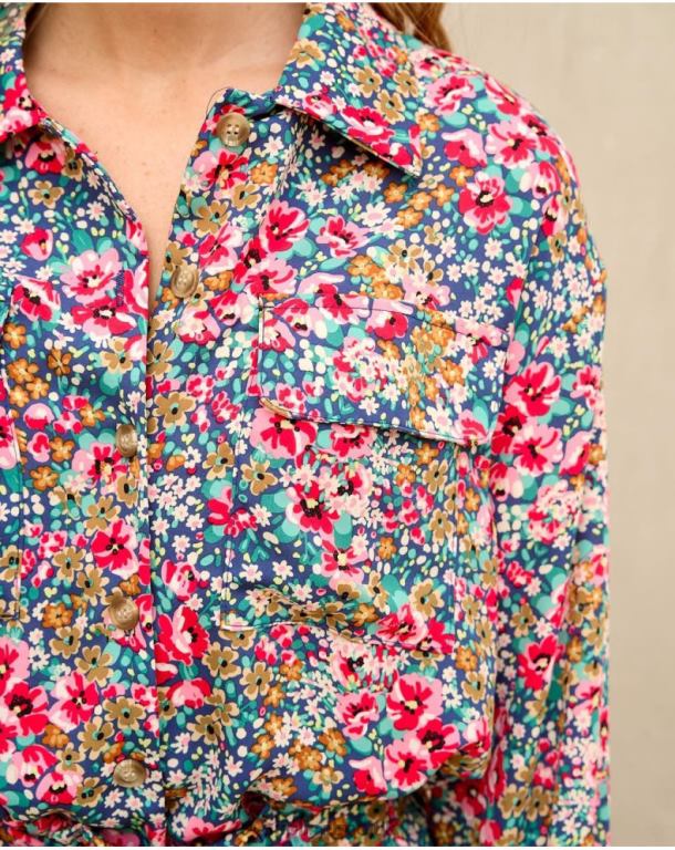 Clothing Polin et moi Ayende Pockets Shirt Emerald green J4DB6157