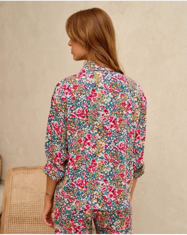 Clothing Polin et moi Ayende Pockets Shirt Emerald green J4DB6157