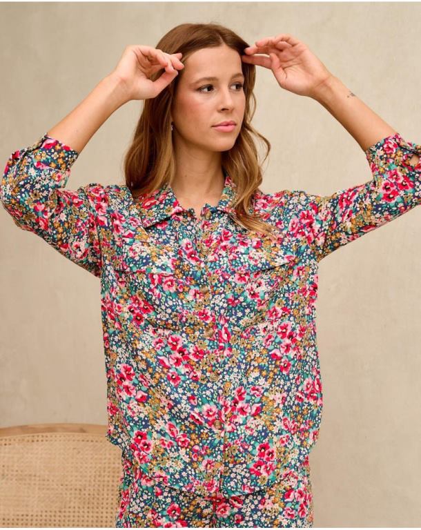 Clothing Polin et moi Ayende Pockets Shirt Emerald green J4DB6157