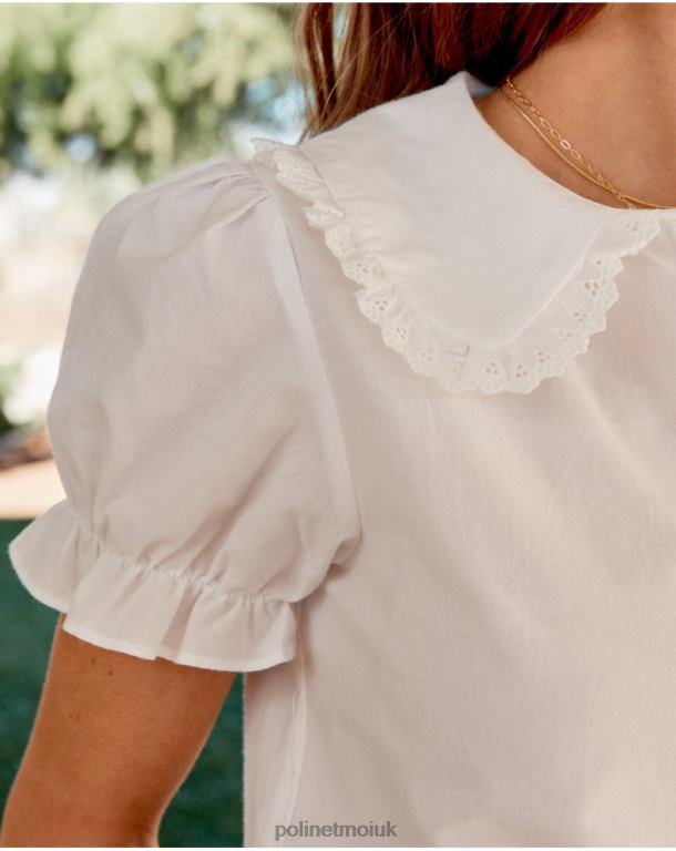 Clothing Polin et moi Baby Mia Collar Shirt WHITE J4DB6235