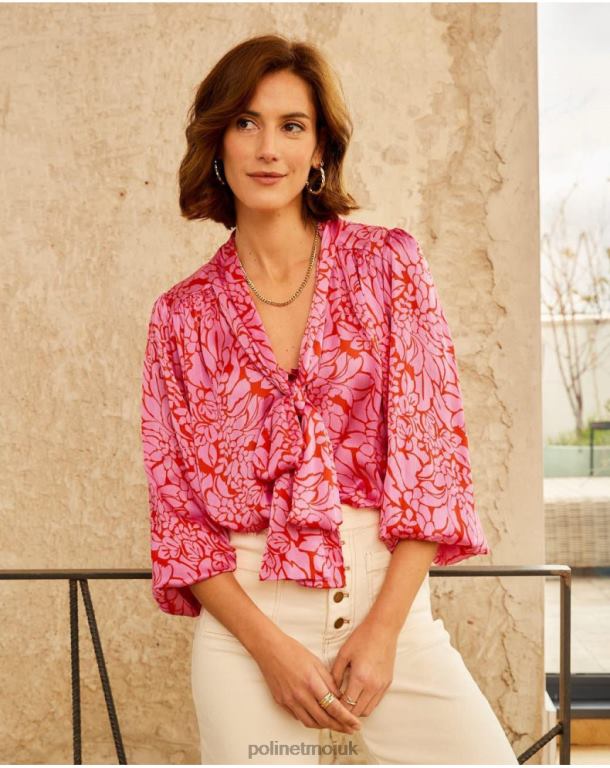 Clothing Polin et moi Blouse Bow Idara ROSE J4DB6211