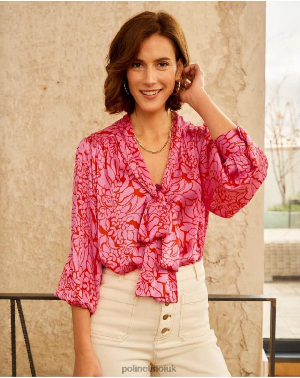 Clothing Polin et moi Blouse Bow Idara ROSE J4DB6211