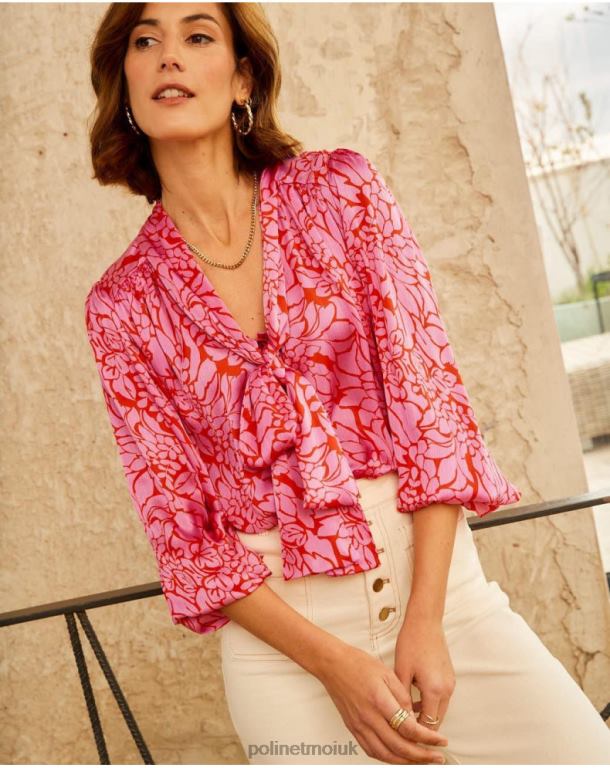 Clothing Polin et moi Blouse Bow Idara ROSE J4DB6211