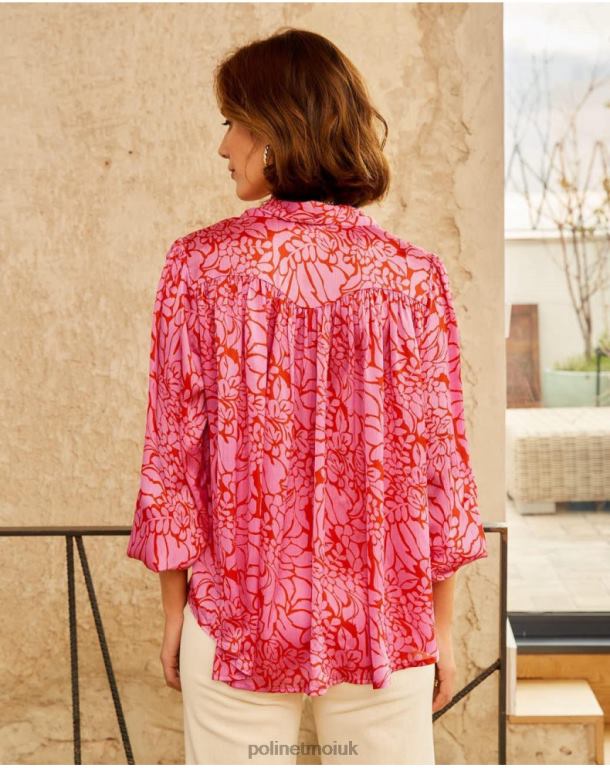 Clothing Polin et moi Blouse Bow Idara ROSE J4DB6211