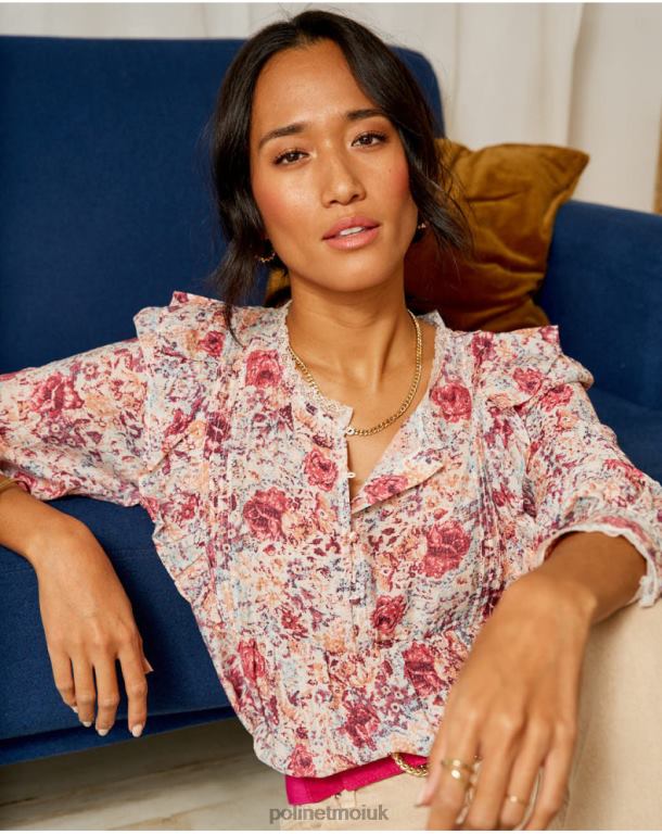 Clothing Polin et moi Blouse Flores Isabela Raspberry J4DB6233