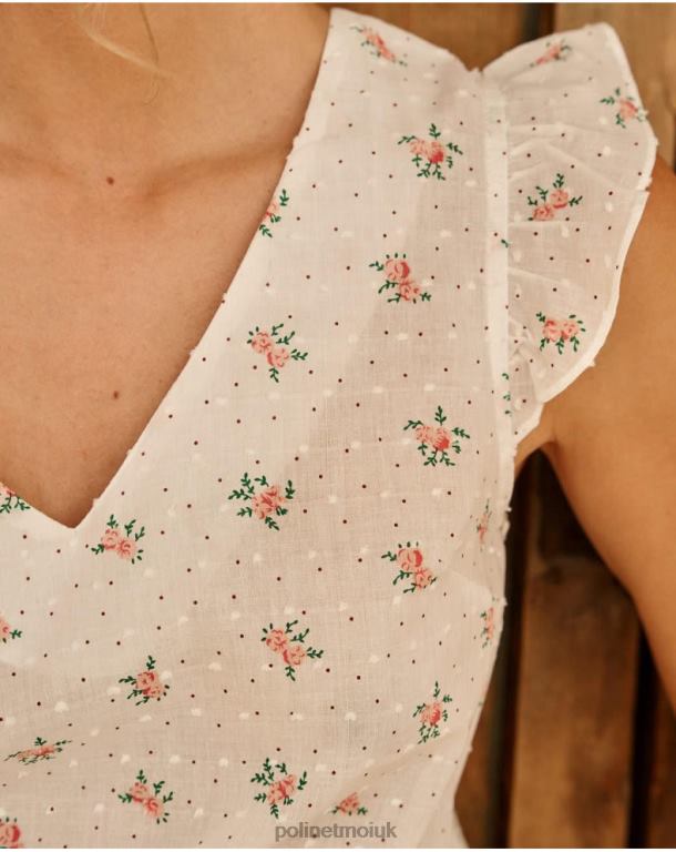 Clothing Polin et moi Blouse Flowers Nessa Salmon J4DB6174