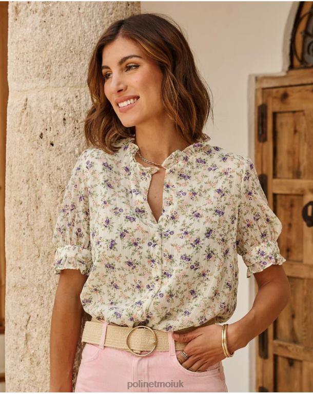 Clothing Polin et moi Blouse Flowers Olim APPLE GREEN/ MINT J4DB6190