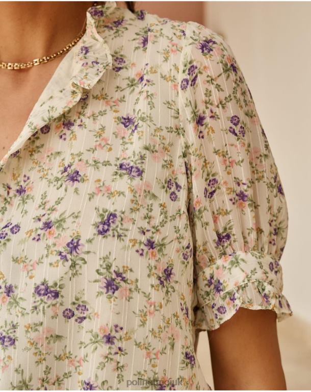 Clothing Polin et moi Blouse Flowers Olim APPLE GREEN/ MINT J4DB6190