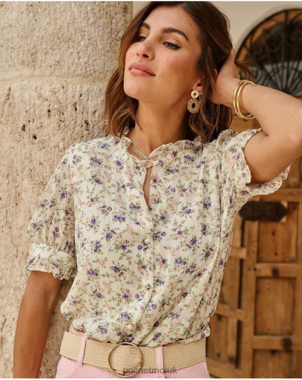 Clothing Polin et moi Blouse Flowers Olim APPLE GREEN/ MINT J4DB6190