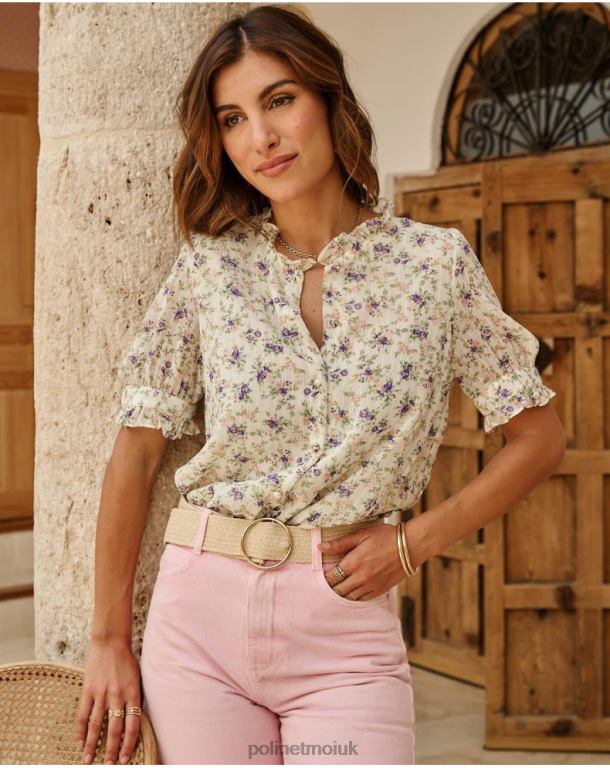 Clothing Polin et moi Blouse Flowers Olim APPLE GREEN/ MINT J4DB6190