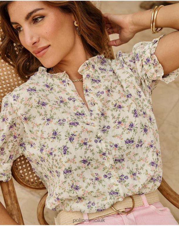 Clothing Polin et moi Blouse Flowers Olim APPLE GREEN/ MINT J4DB6190