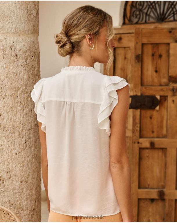 Clothing Polin et moi Blouse Ruffled April white J4DB6173