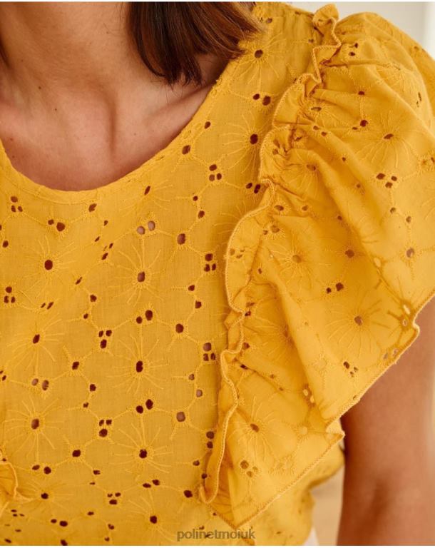 Clothing Polin et moi Blouse Ruffled Clea ochre J4DB6213