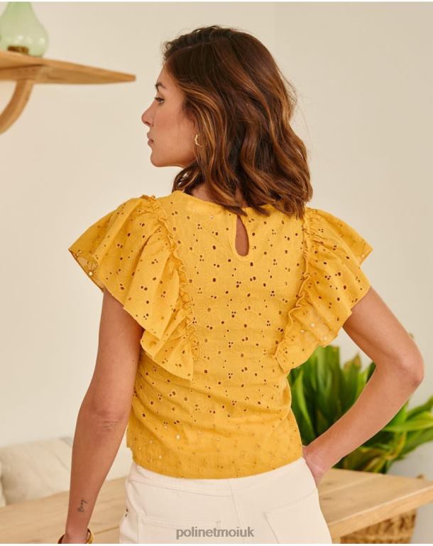 Clothing Polin et moi Blouse Ruffled Clea ochre J4DB6213
