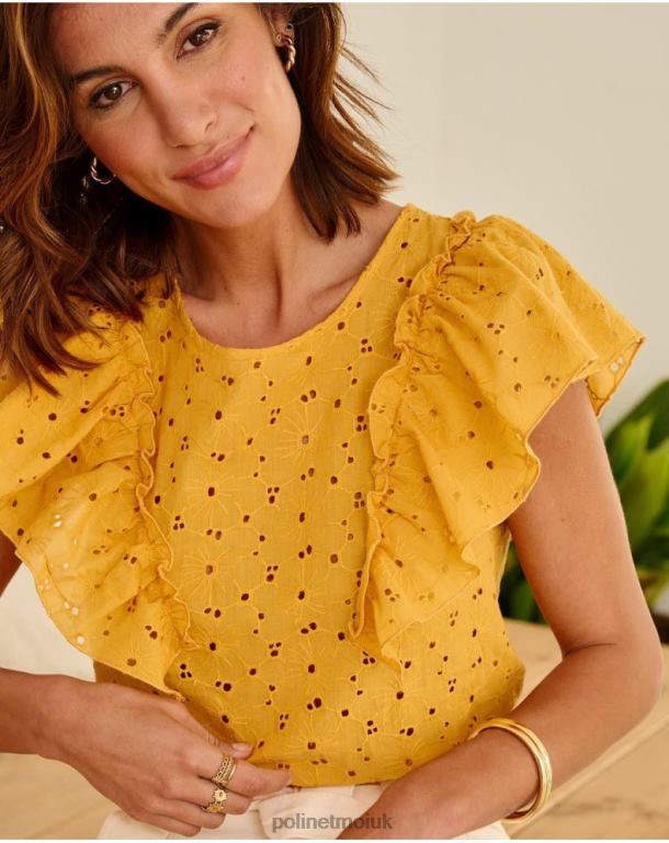 Clothing Polin et moi Blouse Ruffled Clea ochre J4DB6213
