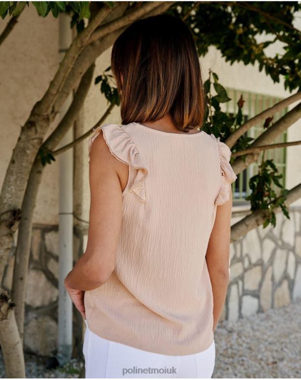 Clothing Polin et moi Blouse Ruffled Rosalinda Beige J4DB6187