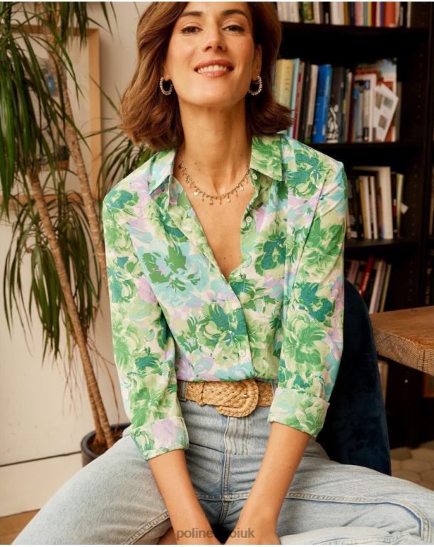 Clothing Polin et moi Bruna Printed Shirt APPLE GREEN/ MINT J4DB6159