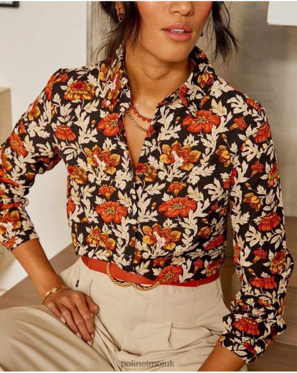 Clothing Polin et moi Cira Floral Shirt black J4DB6226