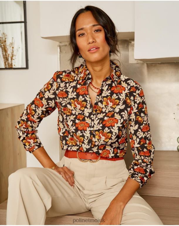 Clothing Polin et moi Cira Floral Shirt black J4DB6226