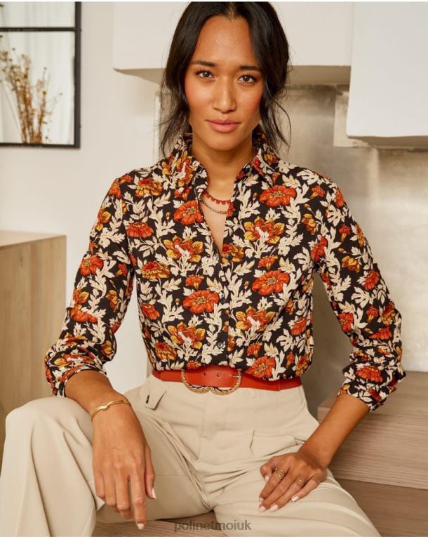 Clothing Polin et moi Cira Floral Shirt black J4DB6226