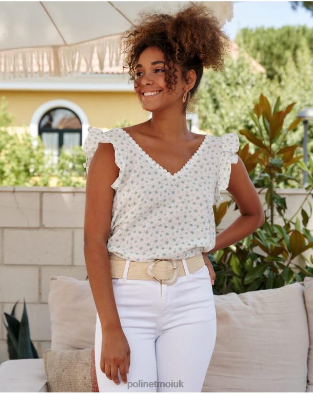 Clothing Polin et moi Cotton blouse Covadonga Water green J4DB6155