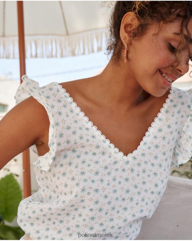 Clothing Polin et moi Cotton blouse Covadonga Water green J4DB6155