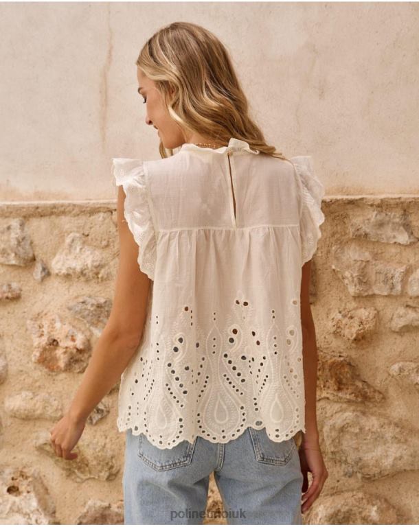 Clothing Polin et moi Dacia openwork blouse Raw J4DB6147