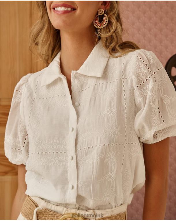 Clothing Polin et moi Embroidered Blouse Talima white J4DB6169
