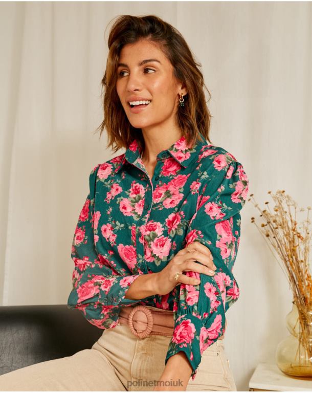 Clothing Polin et moi Flor Rosy Shirt GREEN FOREST J4DB6230