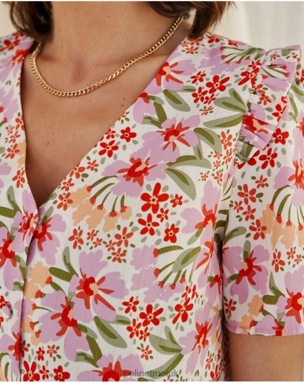 Clothing Polin et moi Floral Blouse Wilhelmina Mallow J4DB6172
