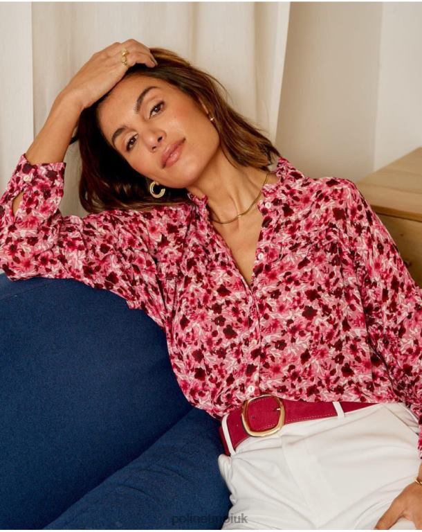 Clothing Polin et moi Floral Shirt Charlotte Raspberry J4DB6195