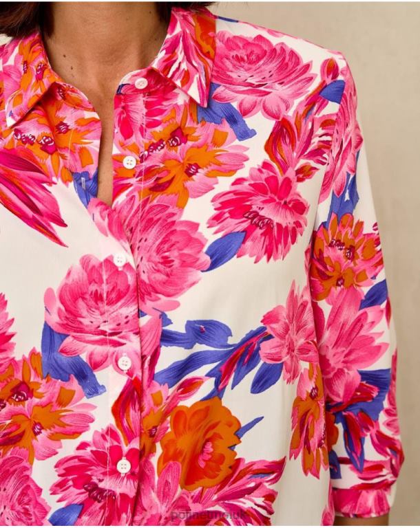 Clothing Polin et moi Floral Shirt Circe Raspberry J4DB6202