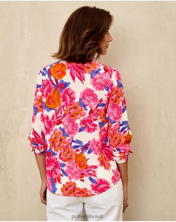 Clothing Polin et moi Floral Shirt Circe Raspberry J4DB6202