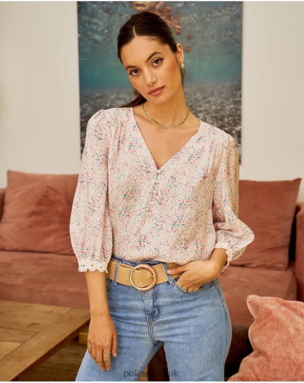 Clothing Polin et moi Floral blouse Giovanna Rose J4DB6207