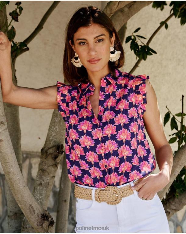 Clothing Polin et moi Floral blouse Jullia lavender J4DB6191