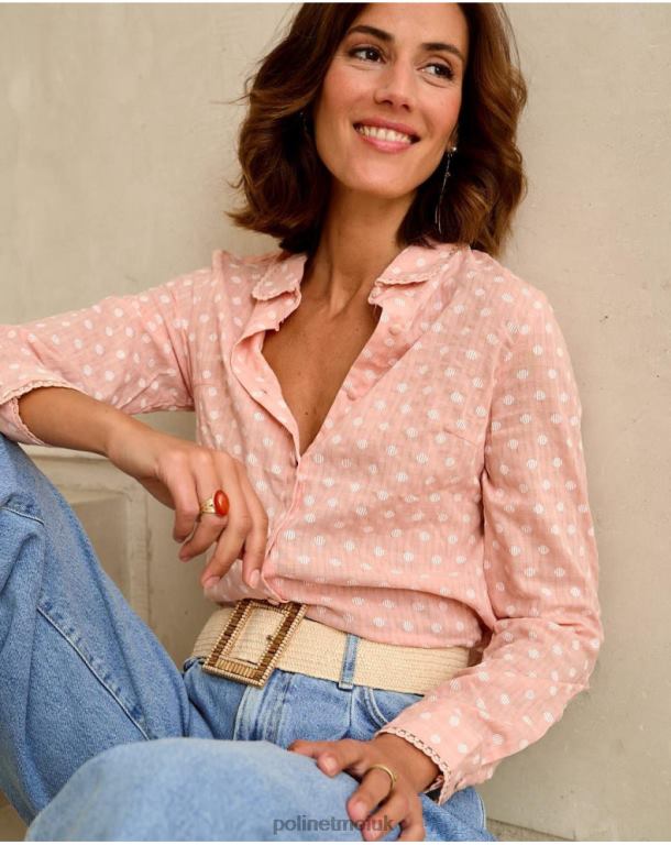 Clothing Polin et moi Hari Polka Dot Shirt Rose J4DB6203