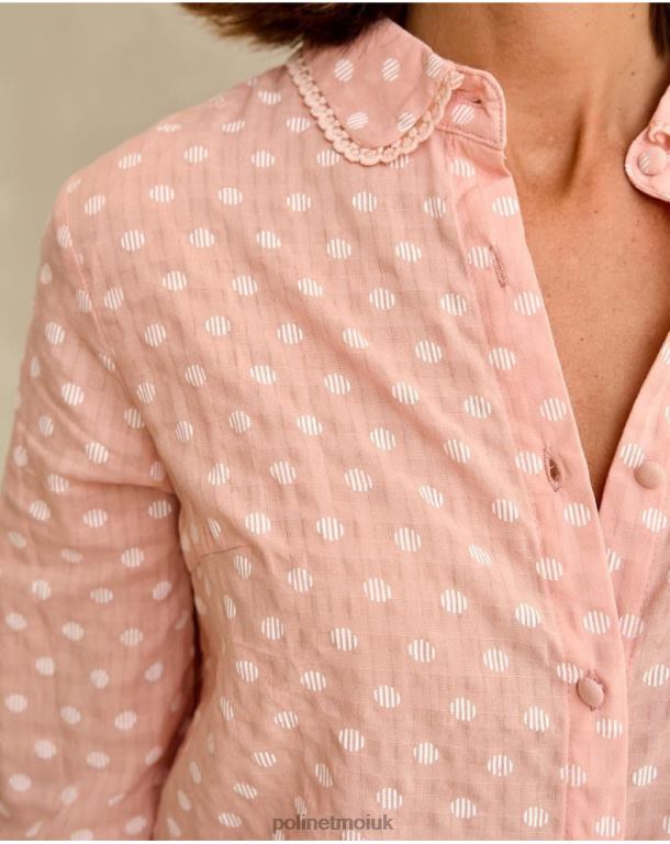 Clothing Polin et moi Hari Polka Dot Shirt Rose J4DB6203