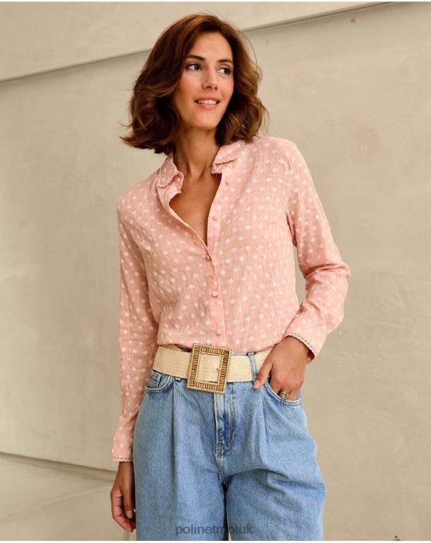 Clothing Polin et moi Hari Polka Dot Shirt Rose J4DB6203